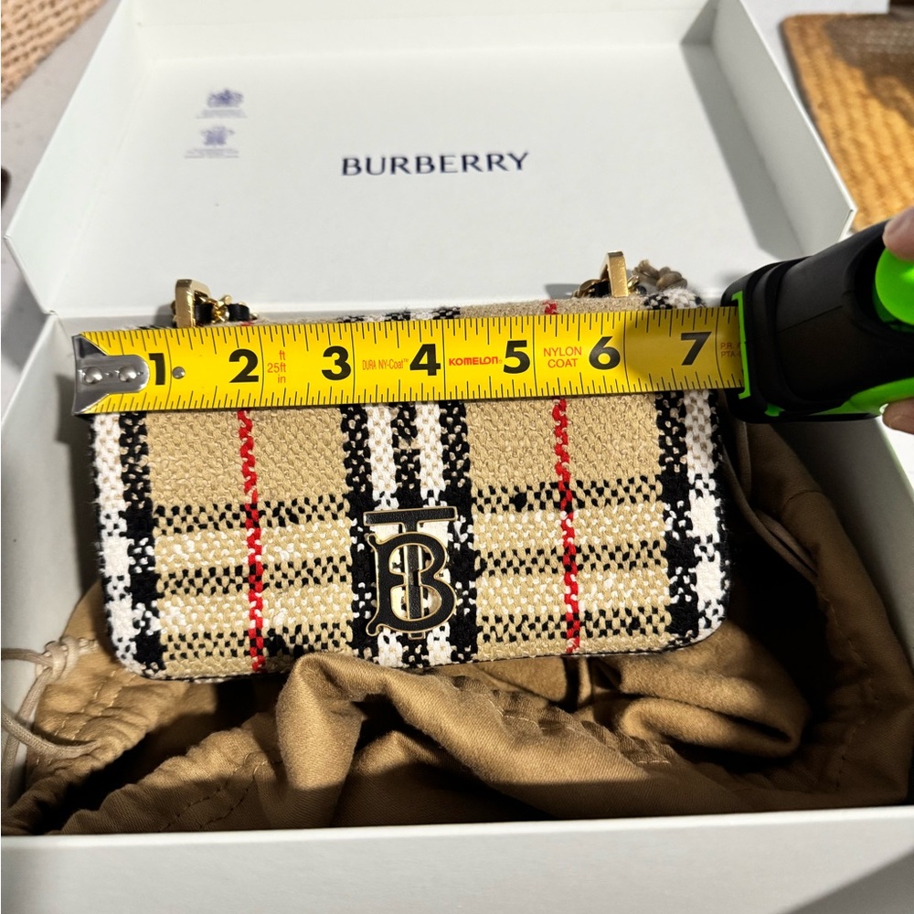 Burberry Beige and Black Plaid Crossbody Bag - Picture 15 of 16